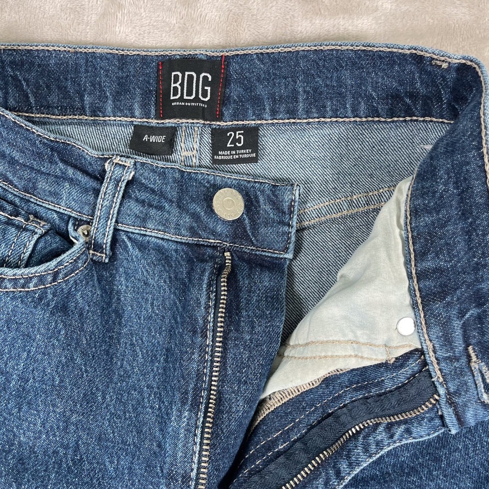BDG Urban Outfitters Women's Jeans A Wide Leg Denim Casual 25 Blue - Picture 2 of 9